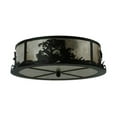 thumbnail image 3 of Meyda Tiffany 113622 22" W Leaping Trout Flush Mount Ceiling Fixture - Silver, 3 of 4