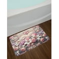thumbnail image 2 of Ambesonne Romantic Bath Mat, Pastel Love Garden Flowers, 30.2" x 20", Pale Pink Peach and Lilac, 2 of 3