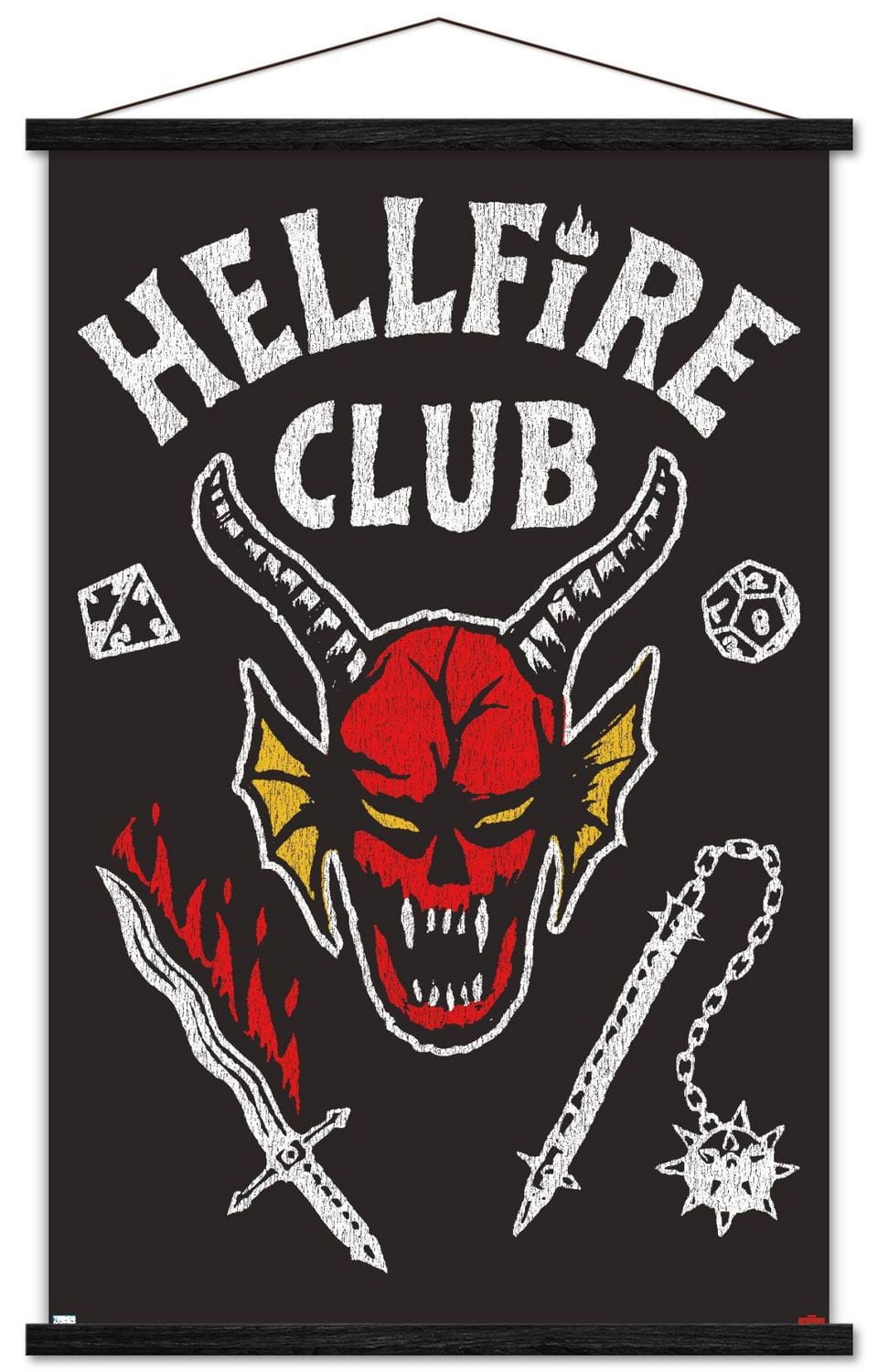 Netflix Stranger Things: Season 4 - Hellfire Club Wall Poster, 14.725" x 22.375" Framed