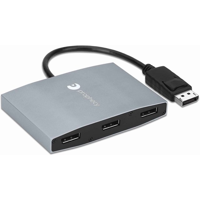 gofanco Adaptateur DisplayPort 1x3 1.2 à 3 Ports – DP vers Triple DisplayPort MST Hub avec Mode d'Affichage Étendu - 4K 30Hz, pour PC Windows, Compatible Mac OS, Conforme TAA