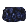 thumbnail image 1 of Disketp Blue-Purple Raspberries Estuche de Lápices de Doble Capa con Tapa Abatible y Cremallera, Organizador Escolar para Adolescentes y Adultos, 1 of 7