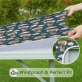thumbnail image 6 of Blue Background Football Hot Air Balloons Pattern Square Fitted Tablecloth with Elastic Edge,Square Table Cover,Washable Elastic Table Cover for Home Kitchen Party Decor 36"x36", 6 of 6