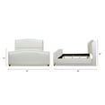 thumbnail image 4 of Carmen King Upholstered Wingback Panel Bed Frame, Antique White, 4 of 10