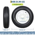 thumbnail image 2 of Conjunto de ruedas para neumáticos de remolque GarveeTech 5.30-12 Load C 6PR, 2 of 9
