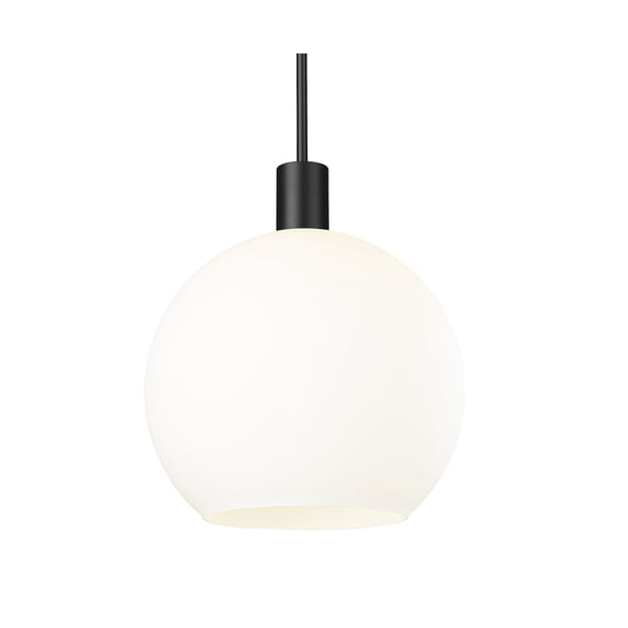 1 Light Pendant In Modern Style-15.25 Inches Tall And 13.75 Inches Wide-Matte Black Finish-White Glass Color Z-Lite 7500P14-Mb