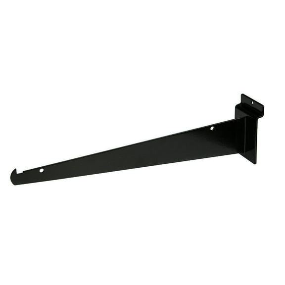 12" Black Slatwall Knife Shelf Brackets With Lip (10 Pcs)