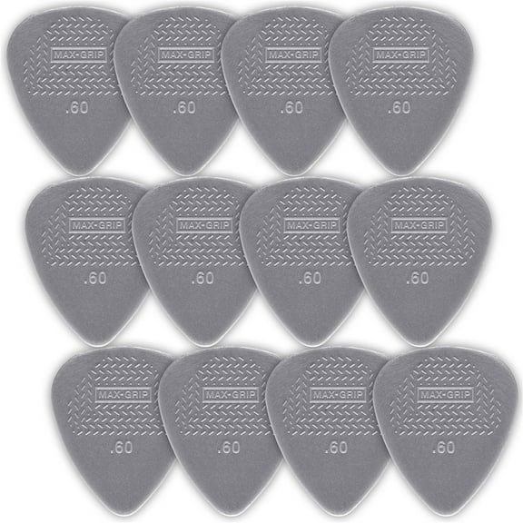 Dunlop Nylon Standard Guitar Picks, .60mm, Light Gray, 12 Pack