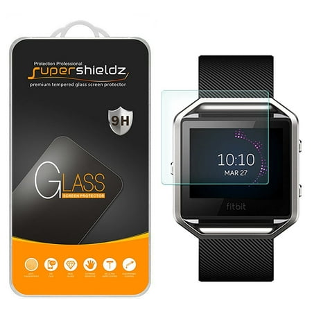 [1-Pack] Supershieldz Designed for Fitbit Blaze Tempered Glass Screen Protector, Anti-Scratch, Anti-Fingerprint, Bubble Free