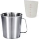 thumbnail image 1 of Taza medidora de acero inoxidable con juego de tazas medidoras de silicona, jarra de acero inoxidable con marcado con mango, 1 of 4
