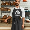 thumbnail image 4 of Matoen12 Polyester Suspenders Neck Apron Adjustable for Home Kitchen Work Clothes Barbecue Baking Apron Holiday Gift, 4 of 6