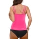 thumbnail image 3 of Conjunto de Bikini de Cintura Alta para Mujeres sin Mangas Sólido, Empujable Acolchado Traje de Baño de Corte Alto Ropa de Playa de Verano, 3 of 6