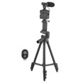 Cccanaooolceie Portable Fill Light Tripod Microphone Phone Clip Kit for
