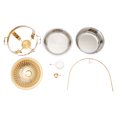 thumbnail image 3 of Griptix 4 5L Round Stainless Steel Chafing Dish Sets Gold Accent Buffet Set Warming Tray, 3 of 7