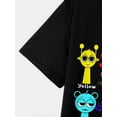 thumbnail image 2 of T-Shirts Garçons T-Shirt Décontracté en Coton Personnages de Dessin Animé Vibrants & Notes de Musique Imprimé Col Rond, Manches Courtes Lavable en Machine Idéal pour Activités Extérieures d'Été, Jeunes Ludiques, 2 of 5