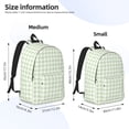 thumbnail image 2 of Fotbe Green Checkboard Mochila de Lona con Estampado, Mochila Duradera, Mochila Versátil de Alta Calidad, Mochila Compacta Vintage-Medium, 2 of 5