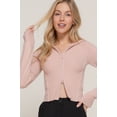 thumbnail image 3 of 2-way zip closure sweater hoodie cardigan, 3 of 5