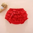 thumbnail image 2 of MIXUE Baby Girls Rompers Summer Triangle Bag Fart Skirt Princess Mesh bdysuits Sportwear,Red,9-12 Months, 2 of 3