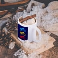 thumbnail image 6 of 3dRose, Motorcycle. Blue, yellow and red. Decor. Navy, 11oz Magic Transforming Mug, 6 of 8