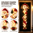 thumbnail image 4 of Glowing Christmas Door Hanger, Pre-lit Santa Claus with Warm LED Lights, Holiday Hanging Decor for Front Door Porch Indoor Outdoor, Easy to Hang by MPOISVA, 4 of 7