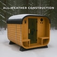 thumbnail image 6 of Backyard Discovery Lennon 4-6 Person Cedar Outdoor Cube Sauna, Porch, 9kW Electric Heater, 6 of 14