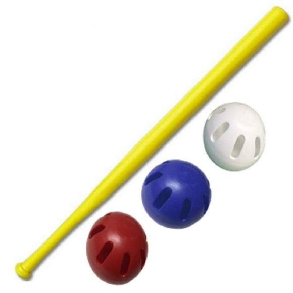 WIFFLE Boule U.S.A Ensemble - 32" WIFFLE Chauve-Souris avec des Boules Officielles WIFFLE Rouge, Blanc et Bleu - Pack de 4 Comprend Maintenant Notre Osez Monter en Flèche Bracelet!