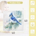 thumbnail image 2 of Dreamtimes Watercolor Blue Bird Baby Muslin Washcloths Face Towel, 3 PCS Winter Christmas Burp Cloths Cotton Wipes Infant Wash Cloth for Newborn Boys Girls 12x12 inches, 2 of 7