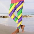 thumbnail image 5 of DDAPJ pyju Mardi Gras Leggings for Women Fun Graphic Printed Casual Yoga Pants Carnival Party Tights Holiday Bottoms Sales of the Day Multicolor XXL, 5 of 6