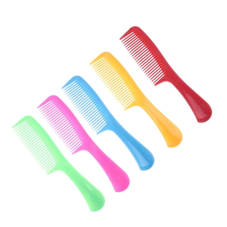 OULII 15Pcs Plastic Hair Brush with Long Handle Assorted Color Smooth Anti Static Comb