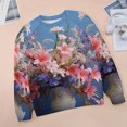thumbnail image 6 of Sweatshirt For Womens Crewneck Watercolor Wildflowers Hoodies Teen Girls Cute, 6 of 7