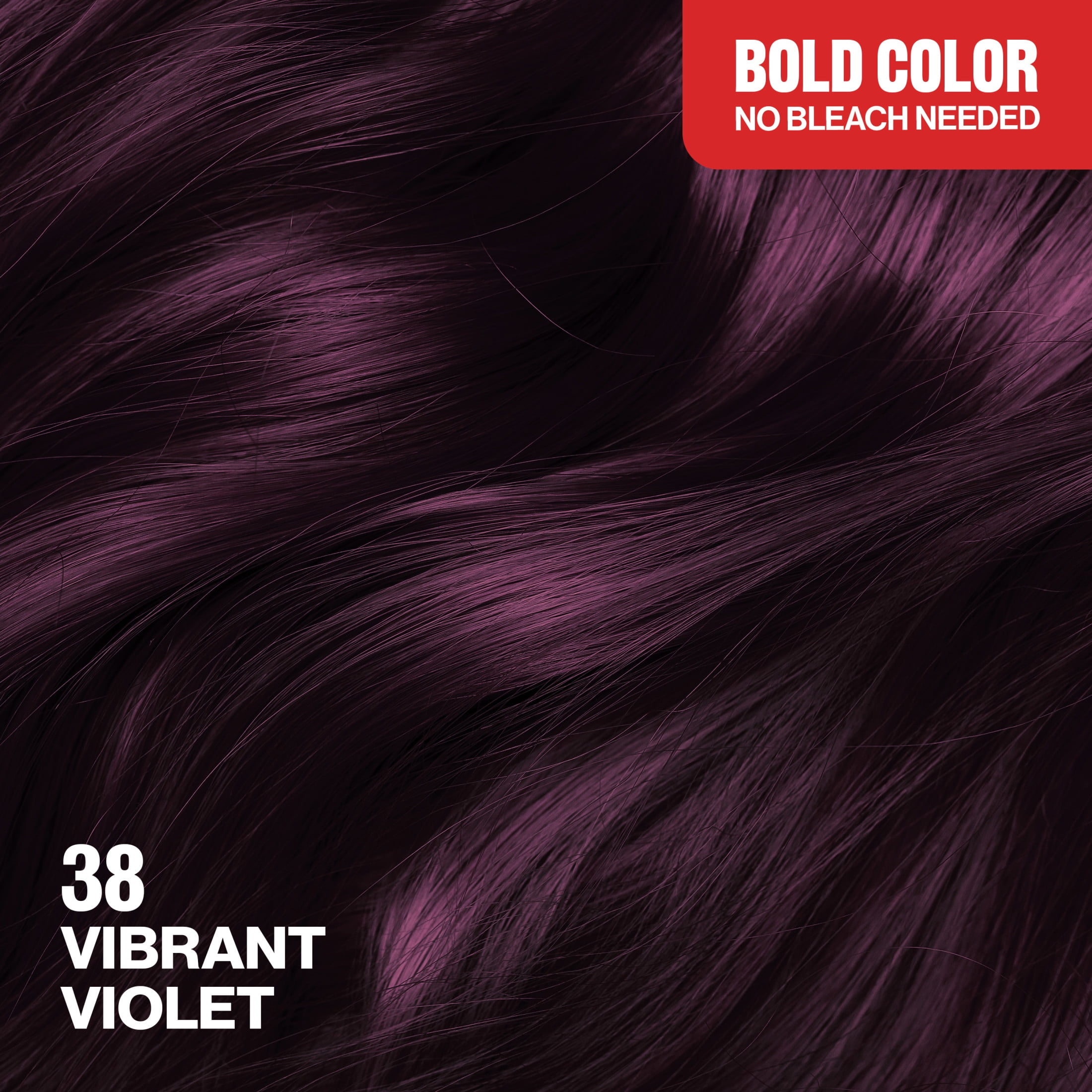 Revlon ColorSilk Permanent Hair Color, Bond Repair Complex, 38 Vibrant Violet, 1 pack