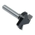 thumbnail image 1 of Woodworking Cutter, 3 Edges T Shape Router Bit Precisely Grinded  For CNC Routers Hemming For CNC Routers Slotting Quartz Sand,Black, 1 of 8