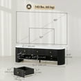 thumbnail image 3 of HOMCOM TV Stand with Storage, TV Table for 32-65 Inch Television, Black, 3 of 10