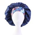 thumbnail image 4 of Lroveb Turbans for Women Head Wrap Hijab Womens Satin Printed Wide-Brimmed Hair Band Sleep Cap Chemotherapy Hat Beanie Hat, 4 of 5