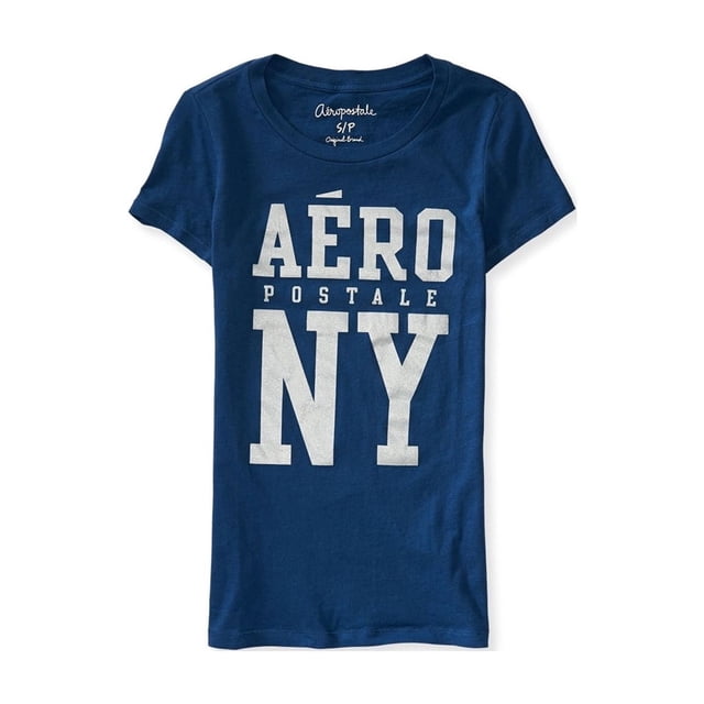 Camiseta adornada Aeropostale para mujer azul grande