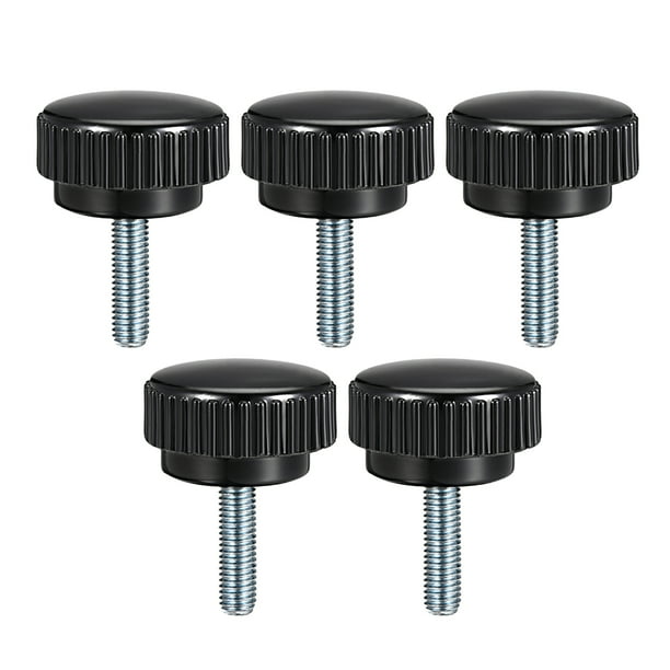 M8 x 20mm Male Thread Knurled Clamping Knobs Grip Thumb Screw on Type