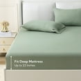 thumbnail image 4 of Mildly 22" Extra Deep Pocket Fitted Sheet, Ultra-Soft, Premium 1800 Collection - Twin XL, Sage Green, 4 of 8