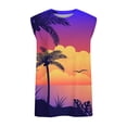 thumbnail image 5 of Titcea Tank Tops Men Graphic Printed Round Neck Sleeveless Shirt Summer Beach Vacation Outdoor Sports Gym Fashion T-Shirts, 5 of 5