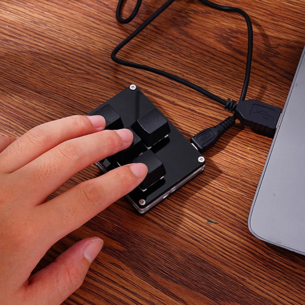 ZOUBAOQ SayoDevice Mini 4-Key Custom Keyboard - Black, Arrow Keys Up Down Left Right, WASD, Shortcuts
