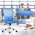 thumbnail image 6 of BestOffice Ergonomic Office Chair, Lumbar Support, Swivel Rolling for Women(Blue), 6 of 7