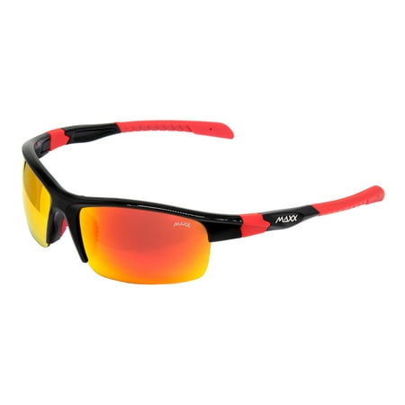 2019 Maxx Sunglasses Switchback Gloss Black/Red with HD Red Lens
