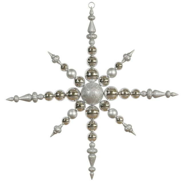 43 "Argent Commercial Taille Incassable Radical Flocon de Neige Ornement de Noël