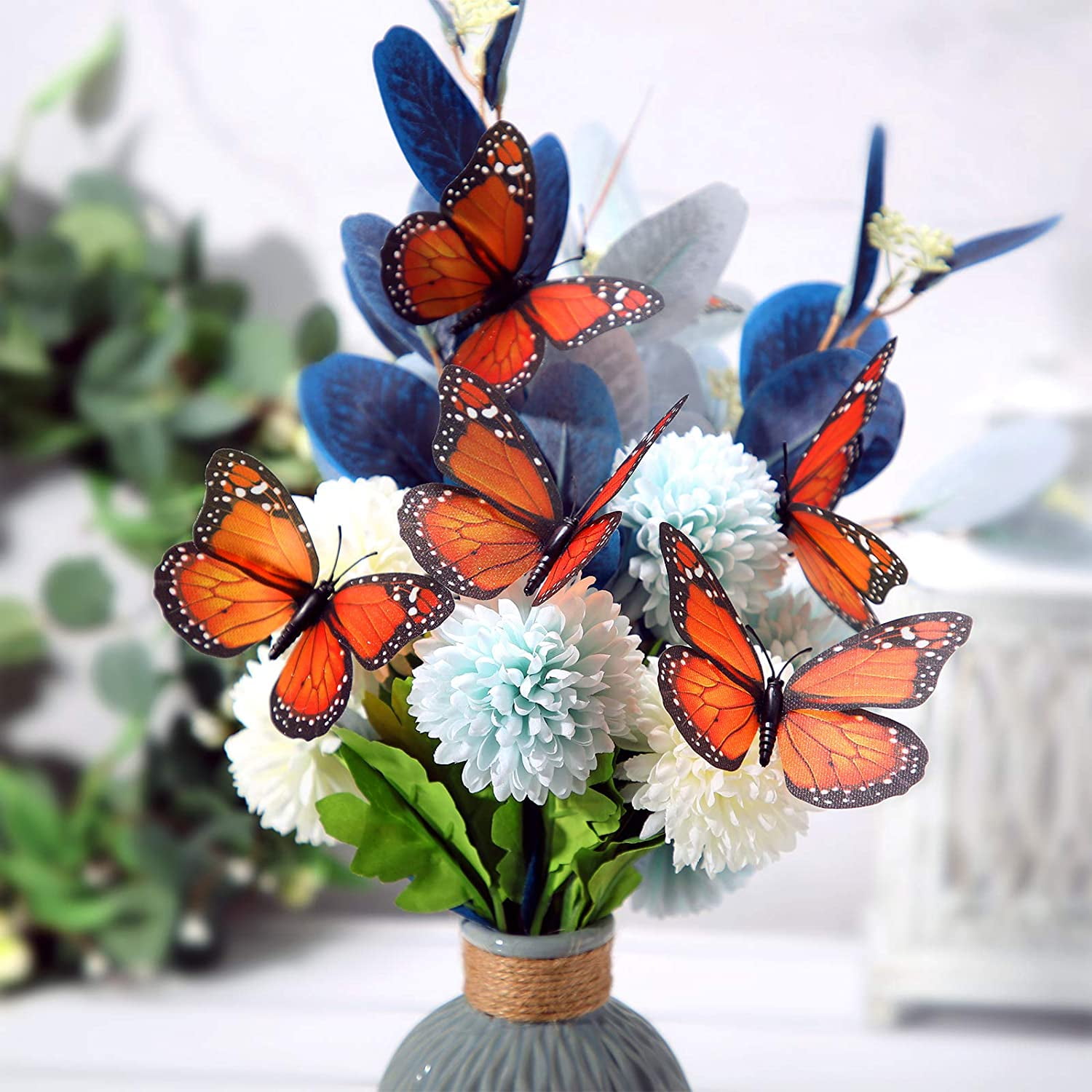  4 Size Monarch Butterfly Decor Halloween Butterfly Wall Decor  Magnetic Butterfly Decoration 3D Monarch Butterfly Wall Decal for Craft  Home Wall Wedding Bedroom Decoration(Purple,24 Pieces) : Home & Kitchen