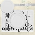 thumbnail image 3 of Ambesonne Adventure Place Mats Set of 4, Journey Words Art, Standard Size, Black White, 3 of 6
