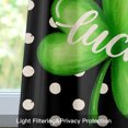 thumbnail image 4 of St. Patrick's Valance Curtains, Day Lucky Dotted Black Linen Rod Pocket Short Window Curtain for Kitchen Bathroom Bedroom, 60"x18", 4 of 9
