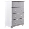 thumbnail image 1 of Better Home Products Isabela Commode à 4 Tiroirs en Bois de Pin Massif, Blanc, 1 of 8