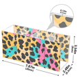thumbnail image 3 of Soft Color Leopard Print Acrylic Pencil Pen Holder Cup 4 Compartments Desktop Organiser 7.87"x2.78"x3.54", 3 of 7