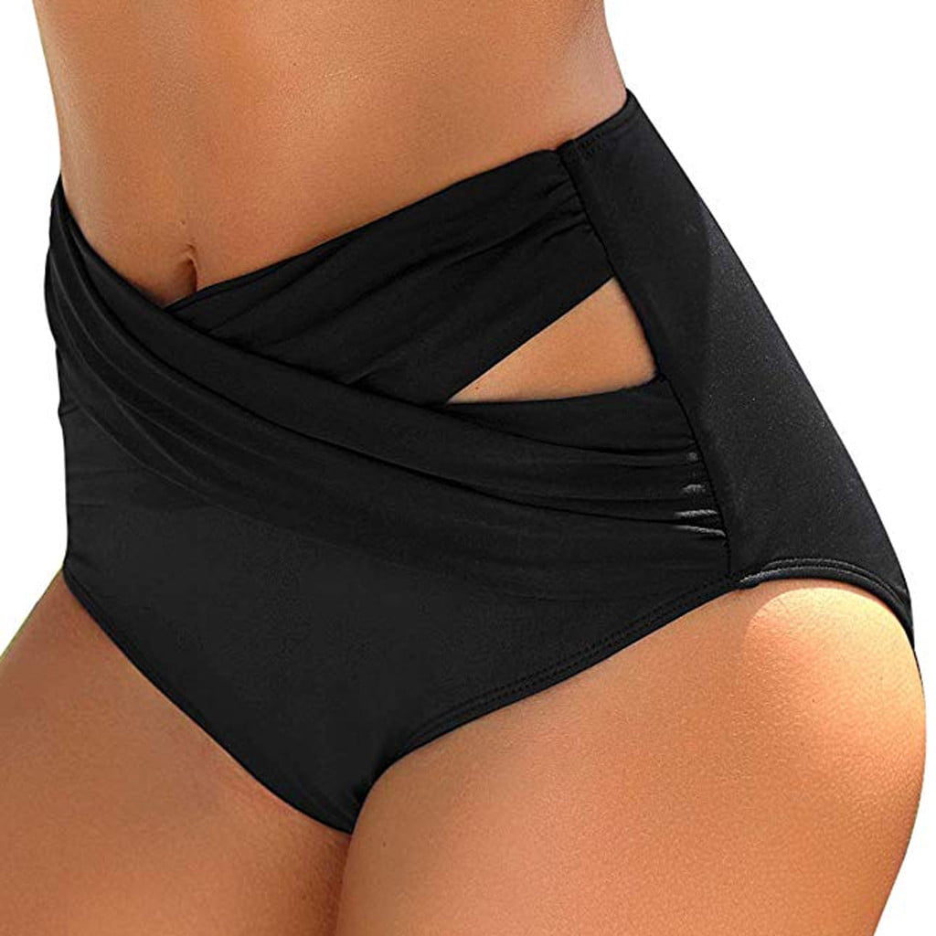 Black tummy control bikini bottoms best sale