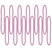 Beistle Small Bead Necklaces, Cerise