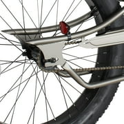 WonderWheels 26 Stretch Cruiser Coaster Brake Triple Tree Fork, Handlebars Hi-rise, Alloy Black Rims. 26x3.0 26H Black Tire - Matte Grey