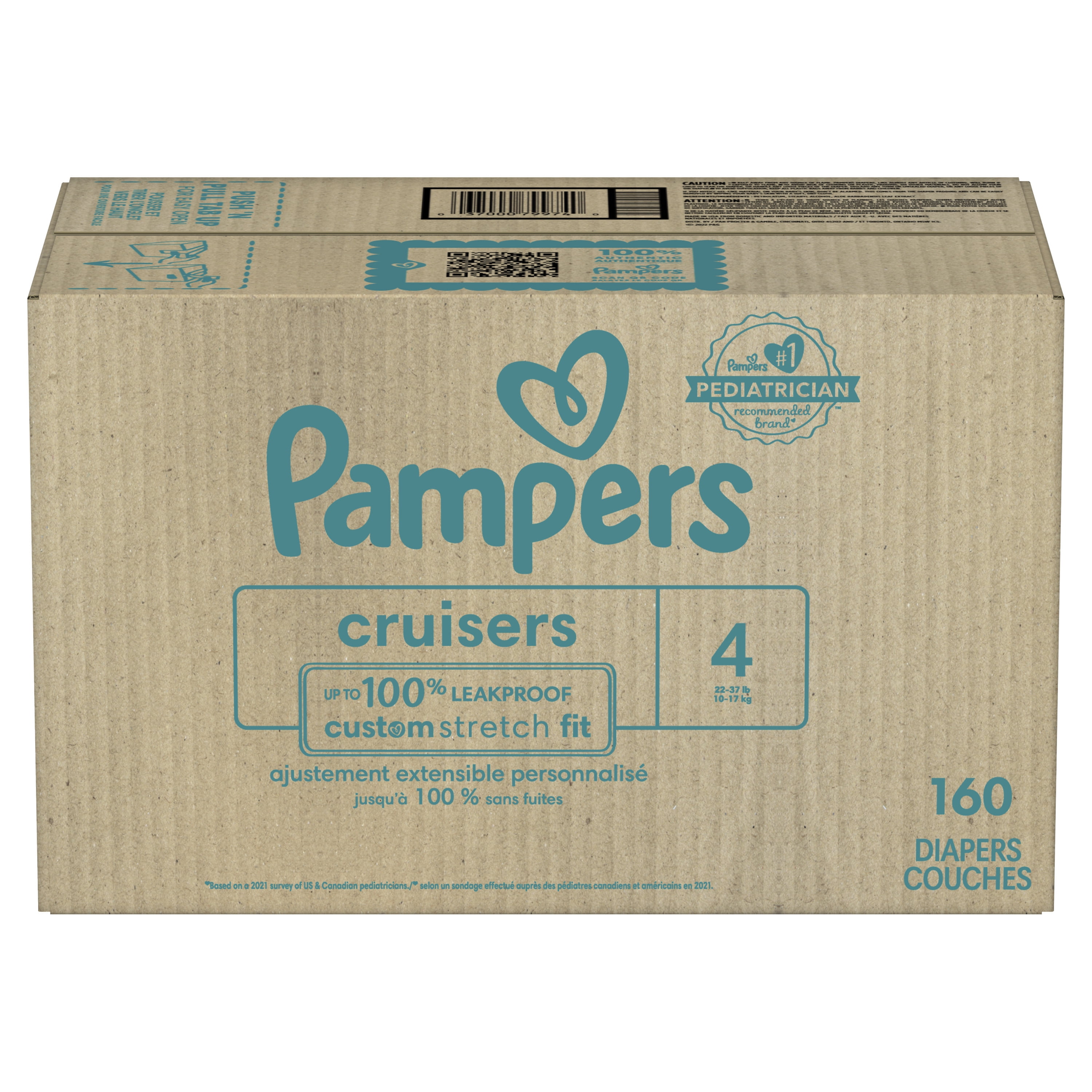 Pampers Cruisers Diapers Size 4, 160 Count (Select for More Options)